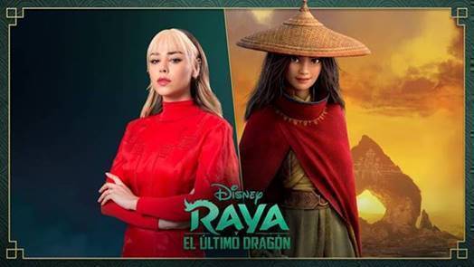 Danna Paola será la voz de "Raya" en la versión en español para Latinoamérica de Raya y el último dragón